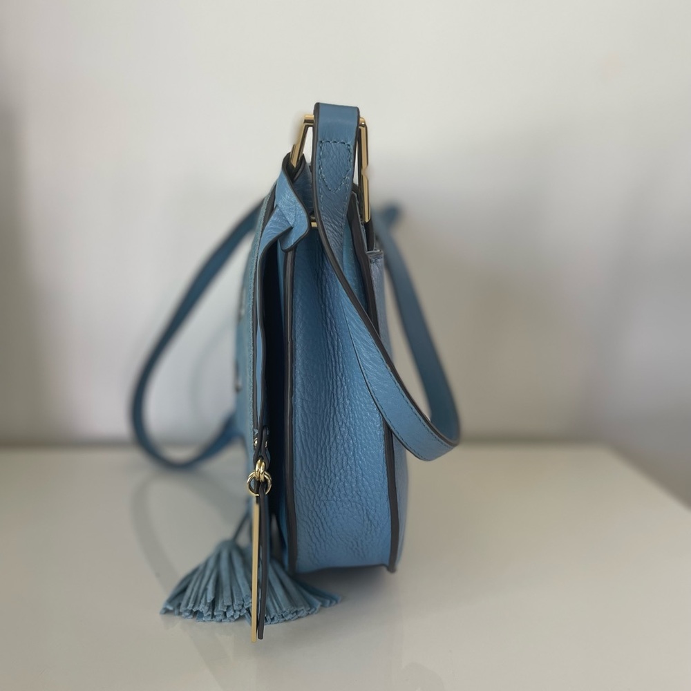 Vince Camuto Flap Tassel Crossbody Bag - Blue Heaven Good Used Condition - Picture 5 of 7